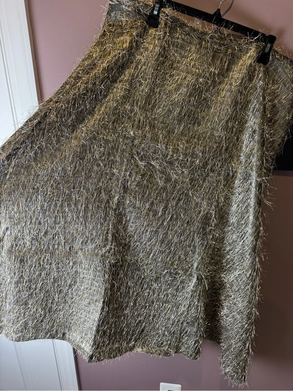 NWT Tuckernuck Pewter Metallic Tinsel Esme Skirt XXXL